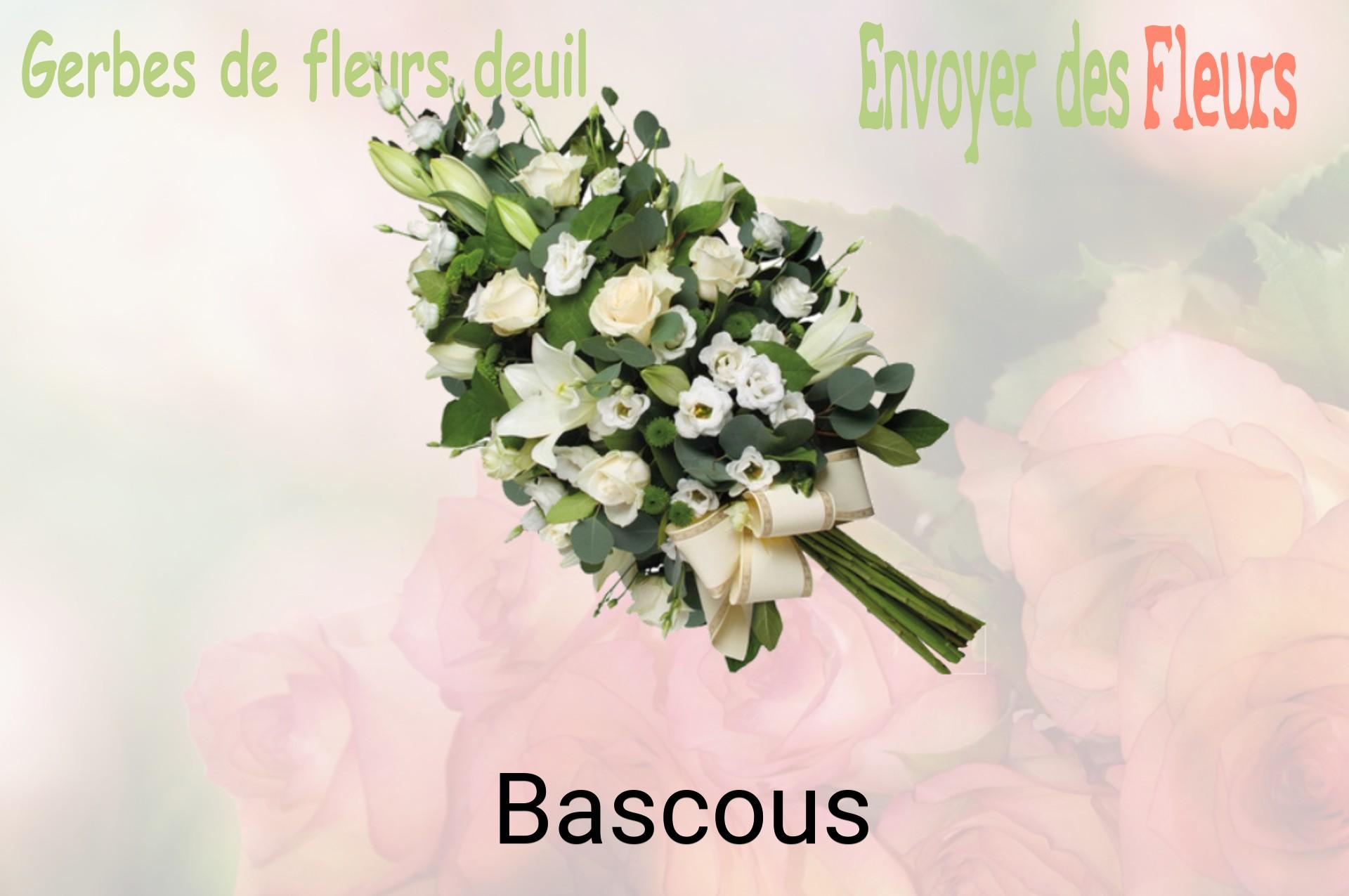 Gerbe de fleurs de deuil livrée à Bascous